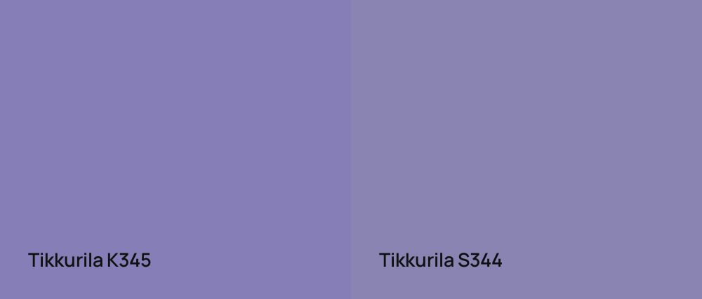 Tikkurila  K345 vs Tikkurila  S344