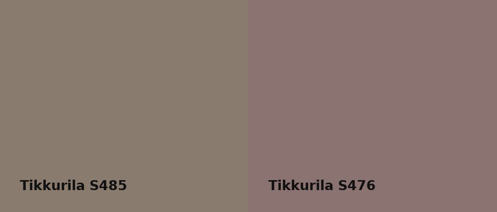 Tikkurila  S485 vs Tikkurila  S476