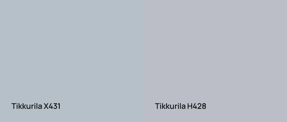 Tikkurila  X431 vs Tikkurila  H428