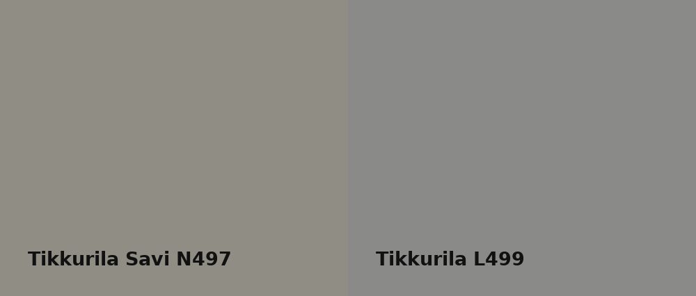 Tikkurila Savi N497 vs Tikkurila  L499