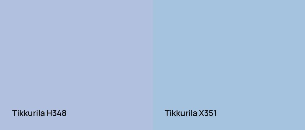 Tikkurila  H348 vs Tikkurila  X351