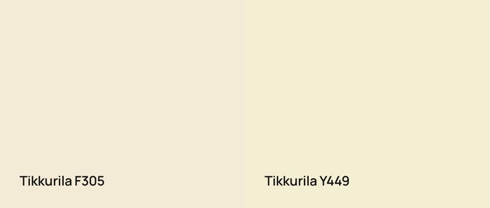 Tikkurila  F305 vs Tikkurila  Y449