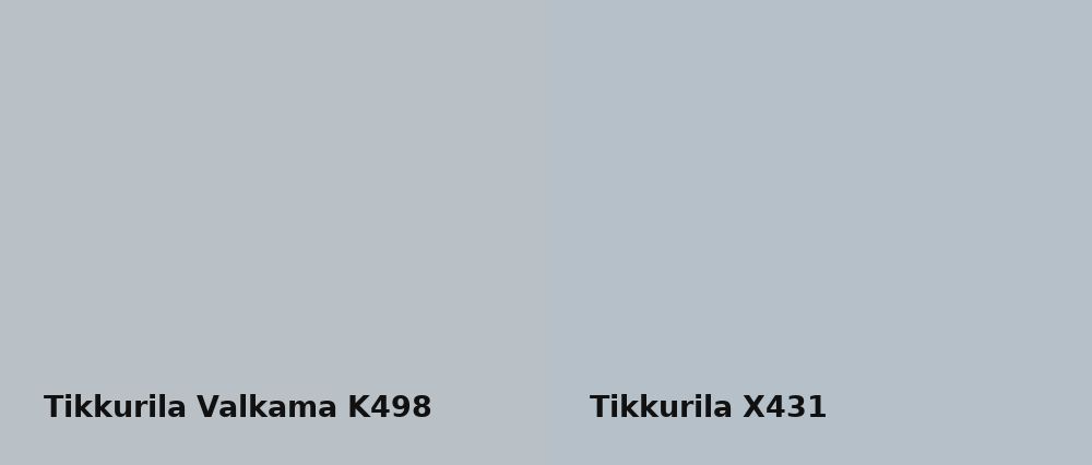 Tikkurila Valkama K498 vs Tikkurila  X431