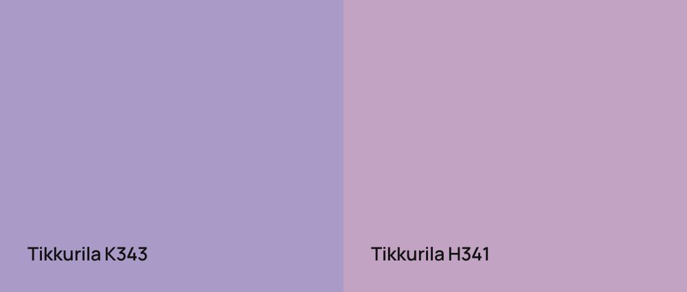 Tikkurila  K343 vs Tikkurila  H341