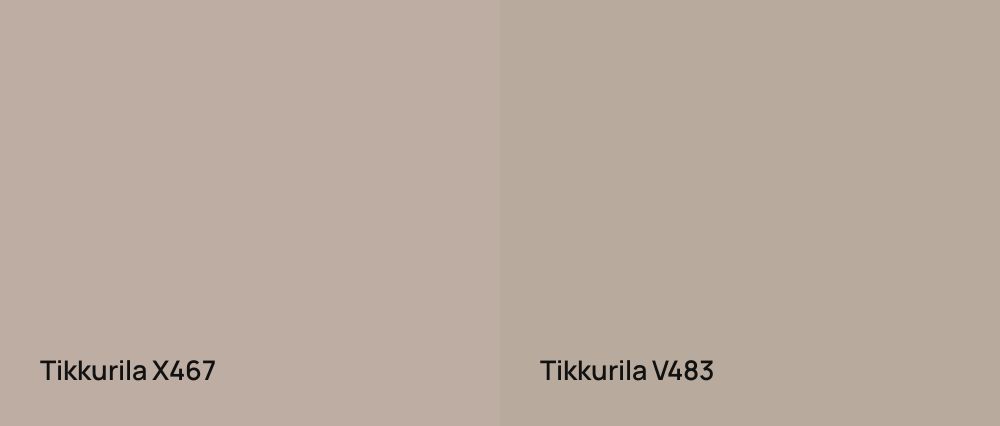 Tikkurila  X467 vs Tikkurila  V483