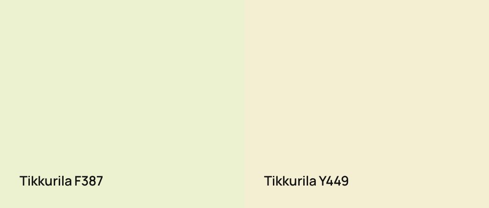 Tikkurila  F387 vs Tikkurila  Y449
