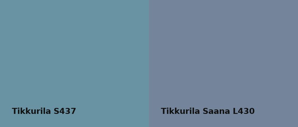 Tikkurila  S437 vs Tikkurila Saana L430