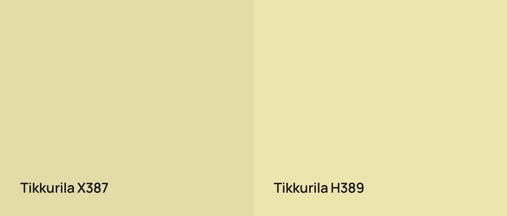 Tikkurila  X387 vs Tikkurila  H389
