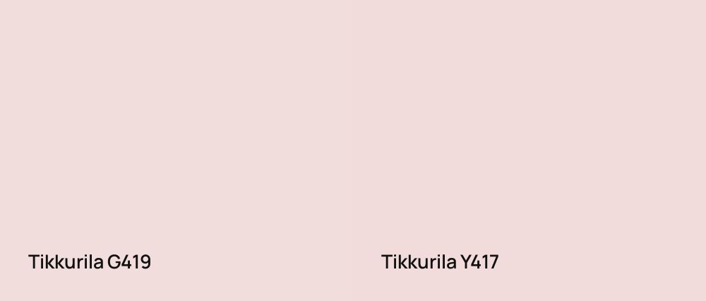 Tikkurila  G419 vs Tikkurila  Y417