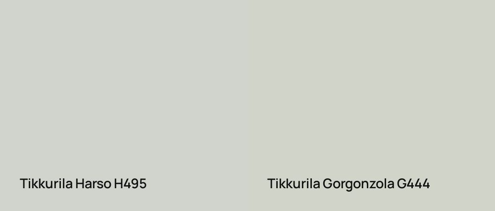 Tikkurila Harso H495 vs Tikkurila Gorgonzola G444