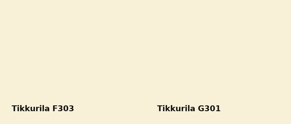 Tikkurila  F303 vs Tikkurila  G301