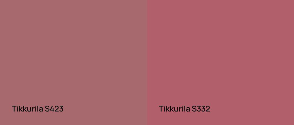 Tikkurila  S423 vs Tikkurila  S332