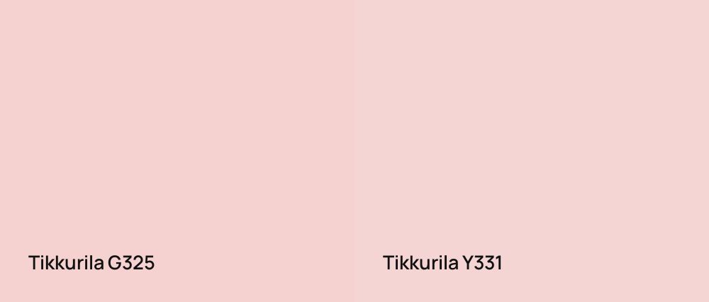 Tikkurila  G325 vs Tikkurila  Y331