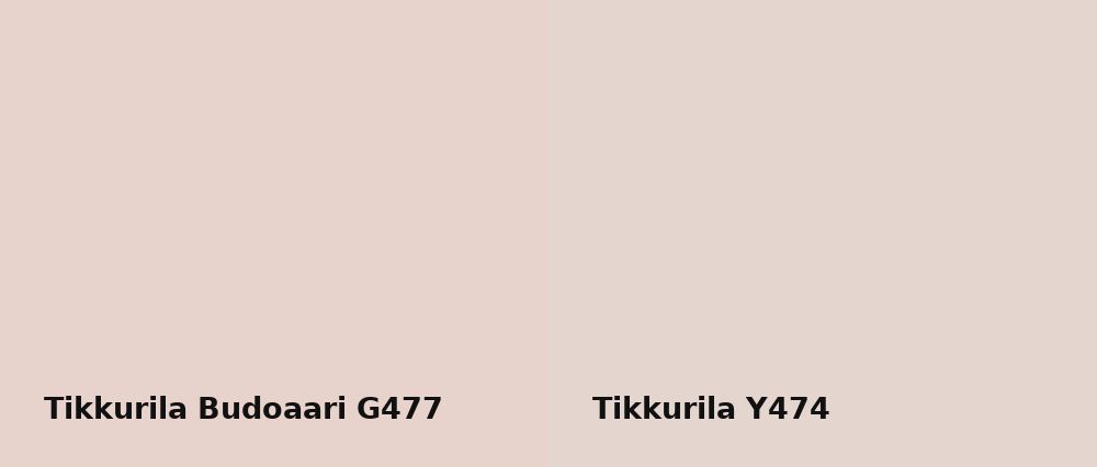 Tikkurila Budoaari G477 vs Tikkurila  Y474