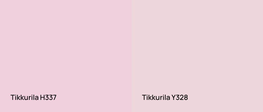 Tikkurila  H337 vs Tikkurila  Y328