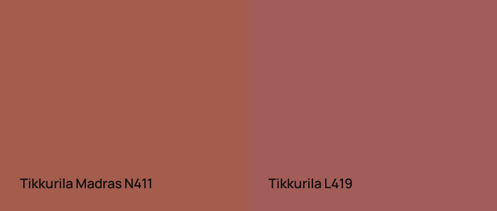 Tikkurila Madras N411 vs Tikkurila  L419