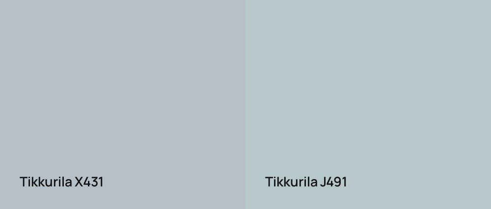 Tikkurila  X431 vs Tikkurila  J491