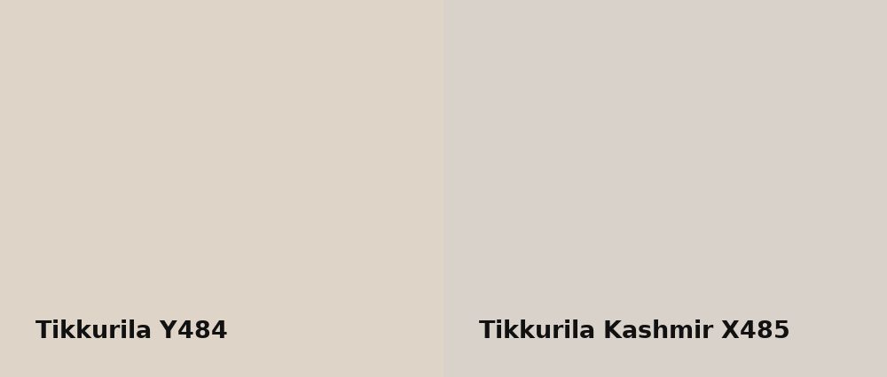 Tikkurila  Y484 vs Tikkurila Kashmir X485