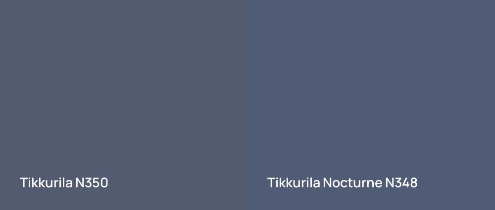 Tikkurila  N350 vs Tikkurila Nocturne N348