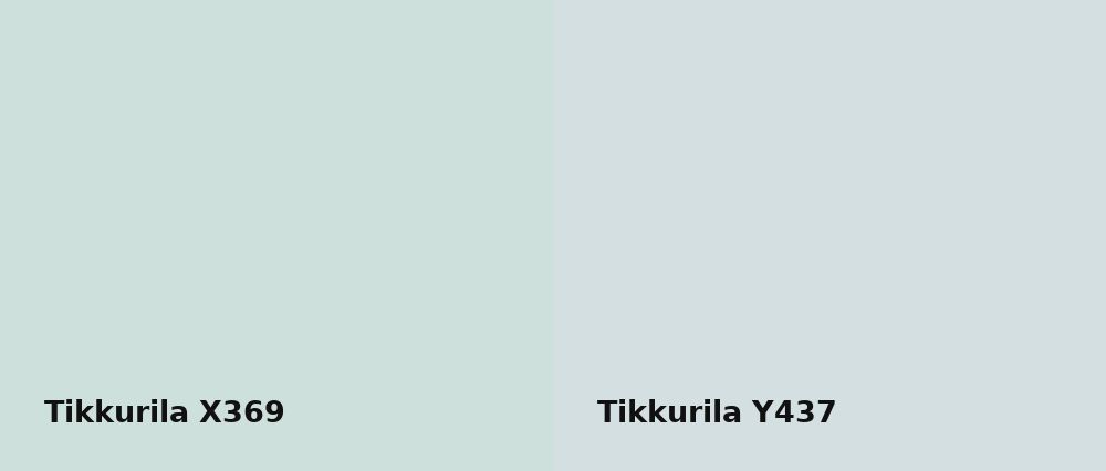 Tikkurila  X369 vs Tikkurila  Y437