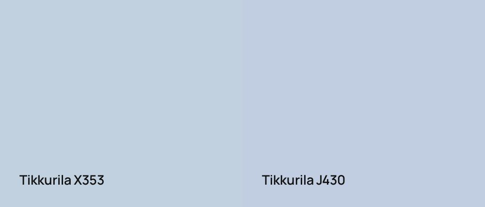 Tikkurila  X353 vs Tikkurila  J430