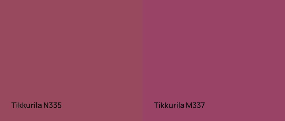 Tikkurila  N335 vs Tikkurila  M337