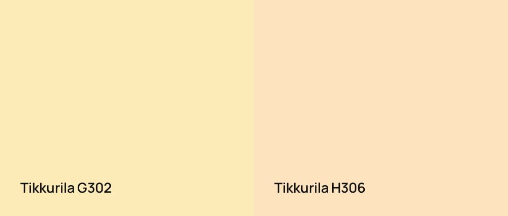 Tikkurila  G302 vs Tikkurila  H306