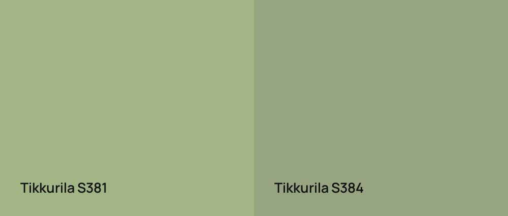 Tikkurila  S381 vs Tikkurila  S384
