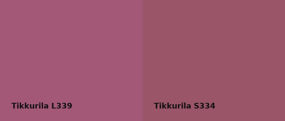 Tikkurila  L339 vs Tikkurila  S334