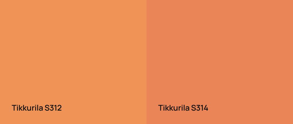 Tikkurila  S312 vs Tikkurila  S314