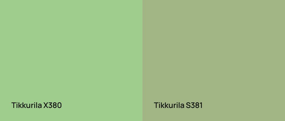 Tikkurila  X380 vs Tikkurila  S381