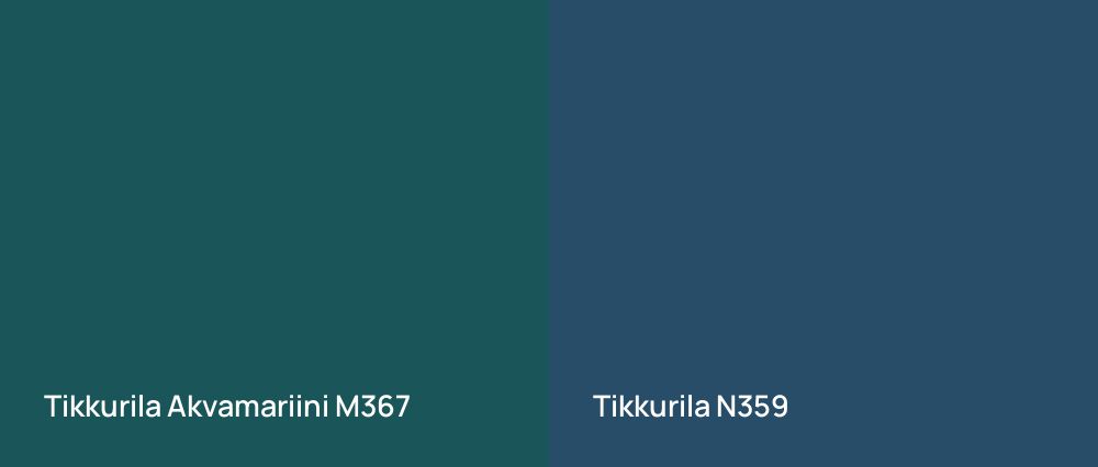 Tikkurila Akvamariini M367 vs Tikkurila  N359