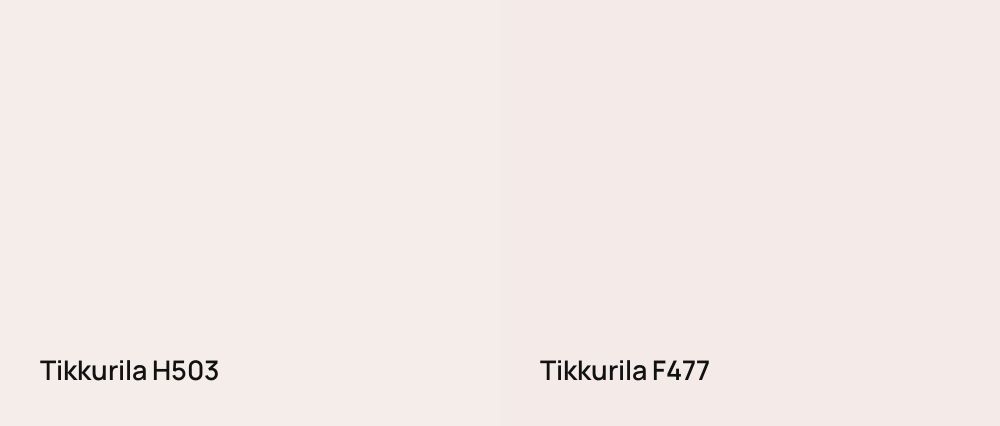Tikkurila  H503 vs Tikkurila  F477