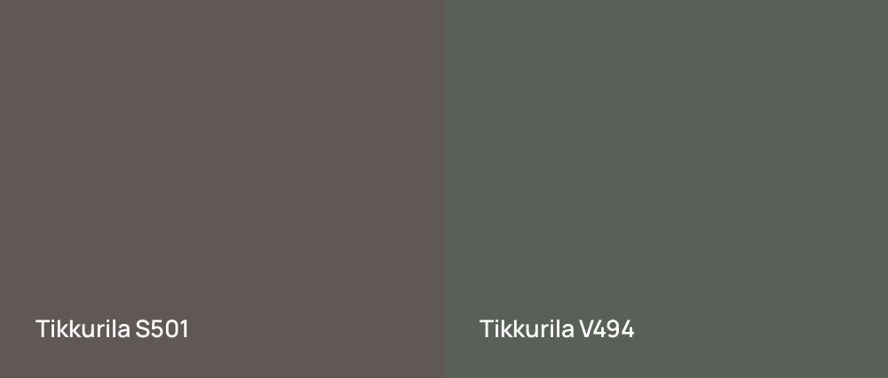 Tikkurila  S501 vs Tikkurila  V494