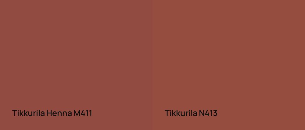 Tikkurila Henna M411 vs Tikkurila  N413