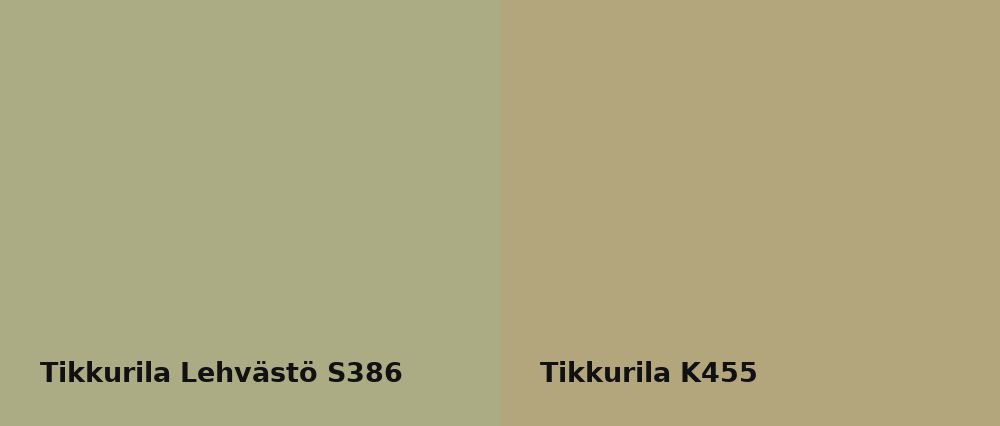 Tikkurila Lehvästö S386 vs Tikkurila  K455