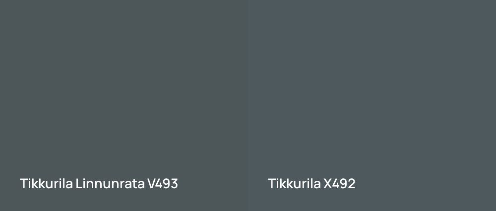 Tikkurila Linnunrata V493 vs Tikkurila  X492