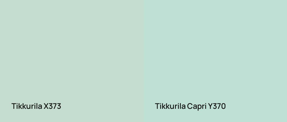 Tikkurila  X373 vs Tikkurila Capri Y370