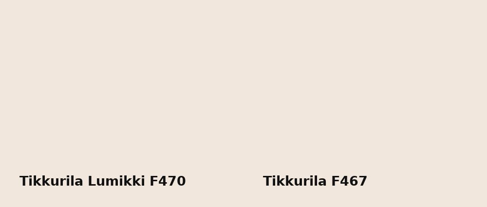 Tikkurila Lumikki F470 vs Tikkurila  F467