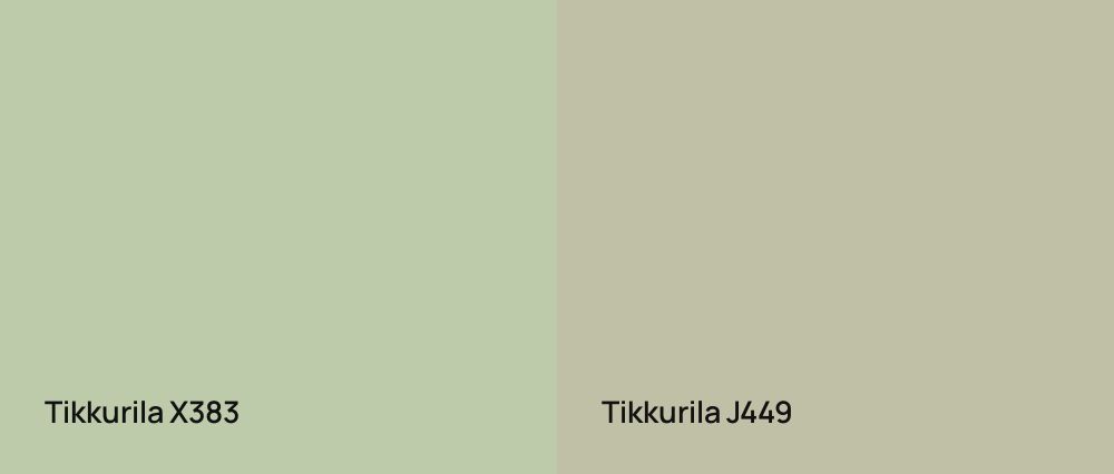 Tikkurila  X383 vs Tikkurila  J449