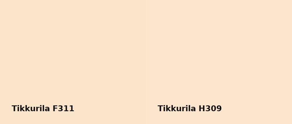 Tikkurila  F311 vs Tikkurila  H309