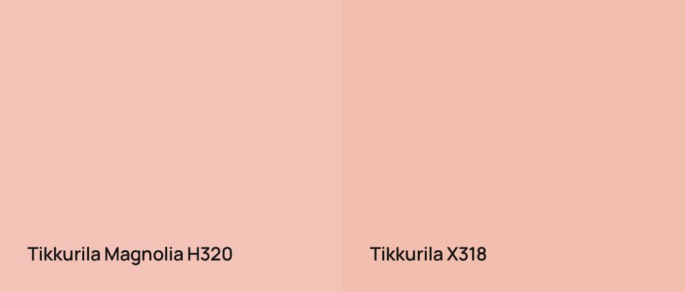 Tikkurila Magnolia H320 vs Tikkurila  X318