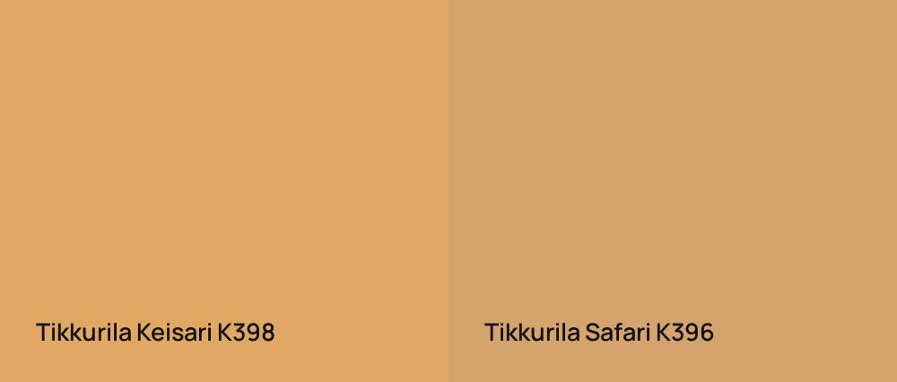 Tikkurila Keisari K398 vs Tikkurila Safari K396