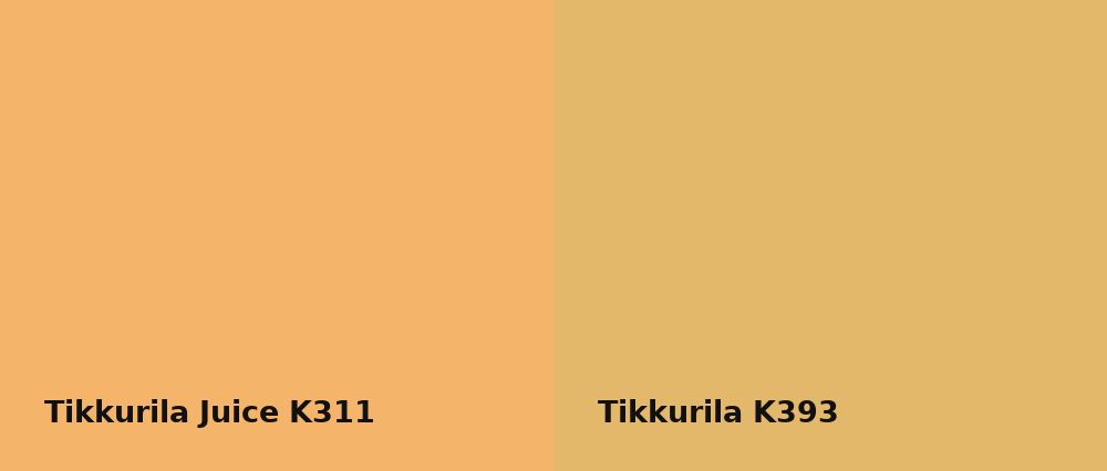 Tikkurila Juice K311 vs Tikkurila  K393