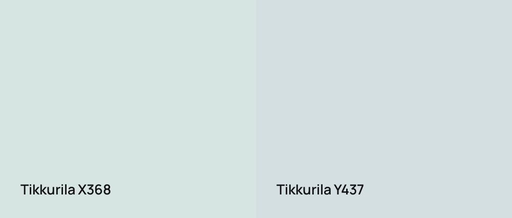 Tikkurila  X368 vs Tikkurila  Y437