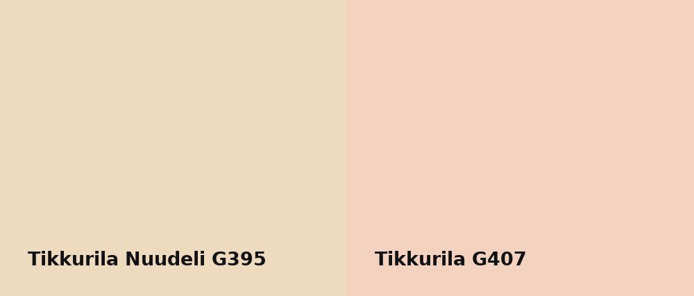 Tikkurila Nuudeli G395 vs Tikkurila  G407