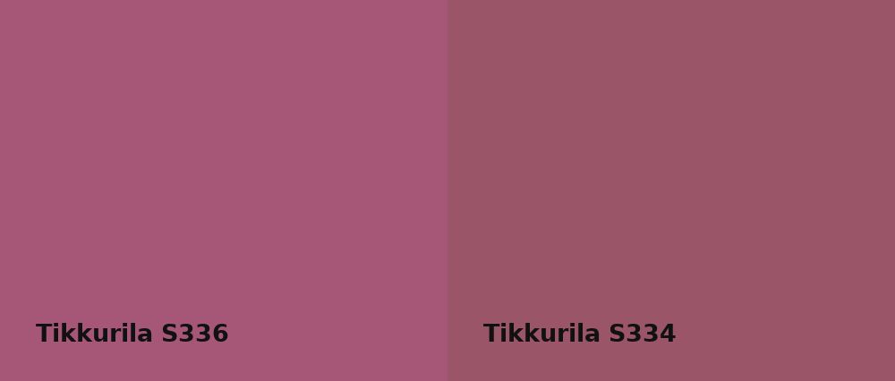 Tikkurila  S336 vs Tikkurila  S334