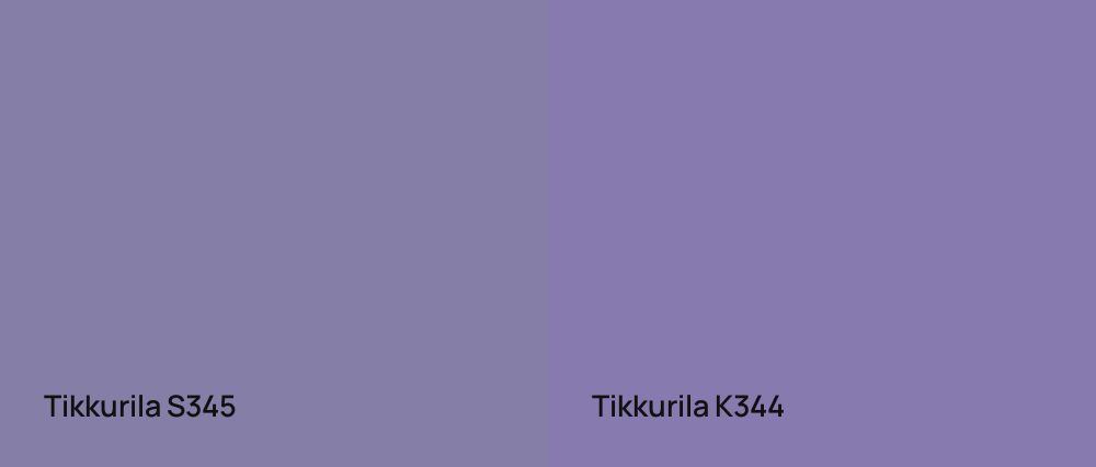 Tikkurila  S345 vs Tikkurila  K344