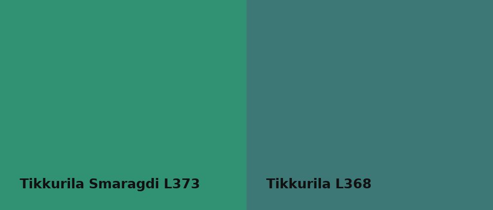 Tikkurila Smaragdi L373 vs Tikkurila  L368
