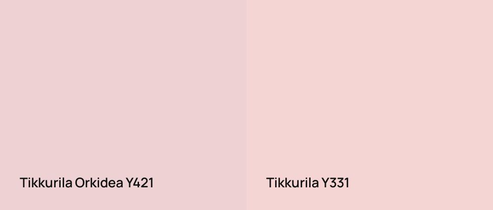 Tikkurila Orkidea Y421 vs Tikkurila  Y331
